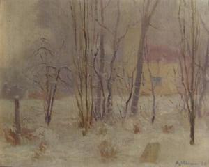 ABRAM A.J 1900-1900,WINTER SCENE,1931,Freeman US 2008-02-22