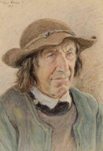 ABRAM Paul 1854-1925,Portrait of a Man,1909,William Doyle US 2022-07-28