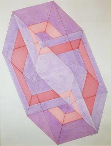 ABRAM Ronald 1938-1999,Figure géométrique,1969,Saint Germain en Laye encheres-F. Laurent 2019-12-14