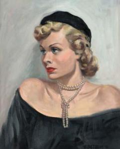 ABRAMS Herbert E.,Portrait de Wendy Reves regardant vers la gauche,1948,De Maigret 2019-07-02