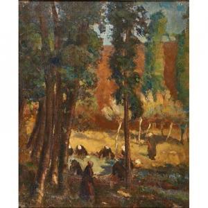 ABRAMS Lucien 1870-1941,Paysage Avec Dames,Rago Arts and Auction Center US 2017-11-11