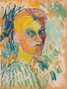 ABSOLON Kurt 1925-1958,Selbstporträt,1948,im Kinsky Auktionshaus AT 2023-11-27