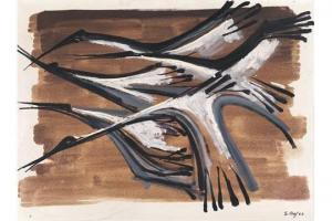 ACAR Salih 1927-2001,Birds,1963,Alif Art TR 2015-05-24