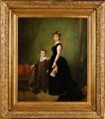 ACCARD Eugene 1824-1888,Portrait d'une élégante et de son enfant,Osenat FR 2021-11-14