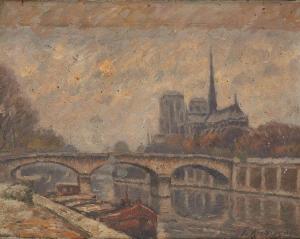 ACCHIARDI Guido 1890,Le Sacré-Cœur vu de la Seine à Paris,Horta BE 2017-10-09