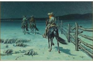 ACEVES JOSÉ 1909-1968,Cowboys at Night,Susanin's US 2020-09-23