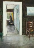 ACHEN Georg Nikolaj 1860-1912,An interior with a woman sewing,1908,Bruun Rasmussen DK 2017-02-20