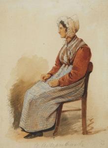ACHENBACH Andreas 1815-1910,A Seated Woman,Lempertz DE 2014-09-24