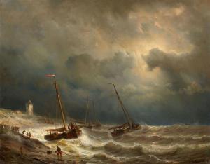 ACHENBACH Andreas 1815-1910,Segelschiffe an einer stürmischen Küste,Lempertz DE 2023-11-18