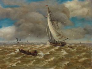 ACHENBACH Andreas 1815-1910,Segelschiffe auf dem Meer,Lempertz DE 2023-11-18