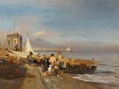 ACHENBACH Oswald 1827-1905,Washerwomen on Beach outside Naples,1880,Van Ham DE 2022-05-19