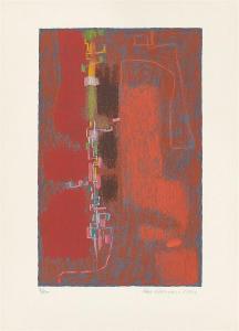 ACKERMANN Max 1887-1975,Komposition in rot,1961,Villa Grisebach DE 2016-06-04