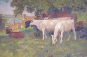 ACKLAND HUNT CECIL 1883-1959,Cattle in the shade,Woolley & Wallis GB 2011-06-15