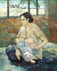 ACO,Mother with Child,1870,Clars Auction Gallery US 2009-06-06