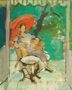 ACONTZ Nutzi 1894-1957,The Red Umbrella,Artmark RO 2017-12-19