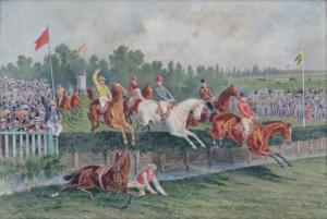 ADAM Albrecht 1786-1862,CHANTILLY, LE SAUT À LA RIVIÈRE,1926,Pillon FR 2016-11-06