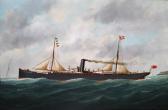 ADAM Edmond 1868-1938,Steam vessel Rubens leaving Le Havre,1898,Woolley & Wallis GB 2013-09-11