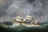 ADAM Edouard Fils 1868-1938,An English three-mast barque at sea,1882,Rosebery's GB 2018-03-21