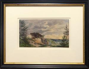 ADAM Heinrich 1787-1862,Flusslandschaft mit einem Unterstand,Scheublein Art & Auktionen 2021-05-14
