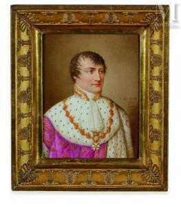 ADAM Henri Albert 1766-1820,Portrait de l\’empereur Napoléon en habit du cou,1806,Millon & Associés 2023-11-23