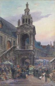 ADAM Henri 1864-1917,Marché aux fleurs, Rouen,Marambat-Camper FR 2019-10-10