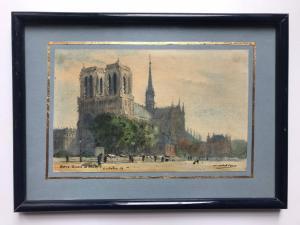 ADAM Henri 1864-1917,Vue animée de Notre Dame de Paris,Artprecium FR 2021-03-04