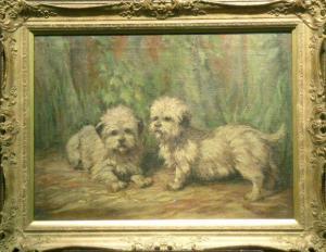 ADAM Jnr. Joseph Denovan 1870-1935,TWO DANDIE DINMONT TERRIERS,William Doyle US 2005-02-15