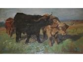 ADAM Joseph Denovan 1842-1896,HIGHLAND CATTLE,Lawrences GB 2014-10-17