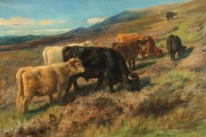 ADAM Joseph Denovan 1842-1896,Highland Cattle,Maynards CA 2023-06-07