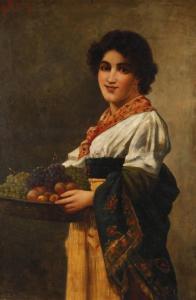 ADAM M,Südländerin mit Früchteschale,1892,Mehlis DE 2016-11-17