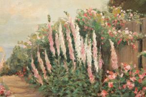 ADAM William 1846-1931,A Garden in Bloom,Hindman US 2023-02-22