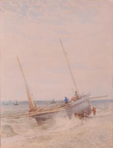 ADAMS A.G,Fishing boat landing at Hastings,1881,Lacy Scott & Knight GB 2014-06-14