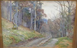 ADAMS Charles James 1859-1931,A woodland road,Cheffins GB 2023-09-07