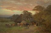ADAMS Charles James 1859-1931,Cattle Returning to the Barn at Sunset,David Lay GB 2019-10-31