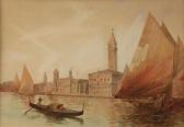 ADAMS CLYDE S,GONDOLA ON THE VENETIAN CANAL,1917,Sloans & Kenyon US 2013-06-14