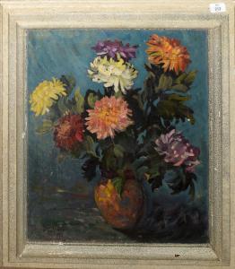 ADAMS Danton F. 1904-1991,Still Life study of mixed flowers in a vase,Keys GB 2020-08-28