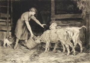ADAMS David,Feeding time,1919,Bellmans Fine Art Auctioneers GB 2017-05-16