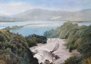 ADAMS George Gammond 1821-1898,Lake Rotomahana,International Art Centre NZ 2022-04-05