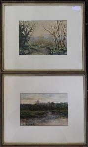 ADAMS Harry Clayton 1906-1908,Castle Beyond a River; together with Wood,Rowley Fine Art Auctioneers 2020-12-12