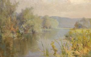 ADAMS Harry William 1868-1947,A Tranquil River Landscape on the Severn,John Nicholson GB 2019-05-29