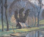 ADAMS Hervey Cadwallader 1903-1996,A barn in a river landscape,1968,Woolley & Wallis GB 2013-03-13