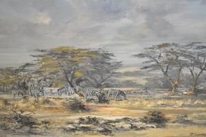 ADAMS J.F,zebra in a landscape,Lawrences of Bletchingley GB 2019-06-11
