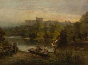 ADAMS J.H 1800-1800,River Scene with Figures & Windsor Castle,5th Avenue Auctioneers ZA 2017-12-03