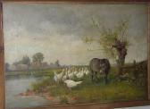 ADAMS James Seymour 1883-1888,Donkey and geese by a river,Bonhams GB 2004-09-14