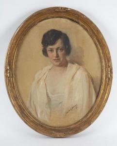 ADAMS John Quincy 1874-1933,Portrait de femme,Tradart Deauville FR 2018-10-07
