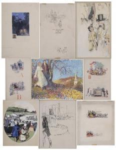 ADAMS John Wolcott 1874-1925,Nine Illustrations,Brunk Auctions US 2013-05-11