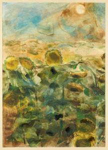 ADAMS Norman,Field of Sunflowers towards the end of the season,1983,Reeman Dansie 2024-02-13