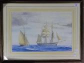 ADAMS Roger,Tall Ship and another in Choppy,Rowley Fine Art Auctioneers GB 2017-03-11