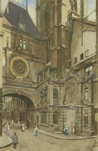 ADAMS William Dacre 1864-1951,Le Gros-Horloge, Rouen,Rosebery's GB 2023-07-19
