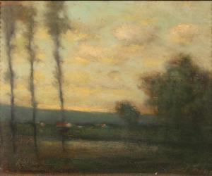 ADAMS Willis Seaver 1844-1921,Evening landscape,1877,Butterscotch Auction Gallery US 2017-07-16